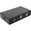 InLine Comutador USB 2.0 manual, dispositivo USB-A para 2 computadores