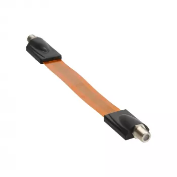 Passagem de janela InLine cabo SAT extraplano para ficha F, 0,11 m de cabo, 23×265×12 mm