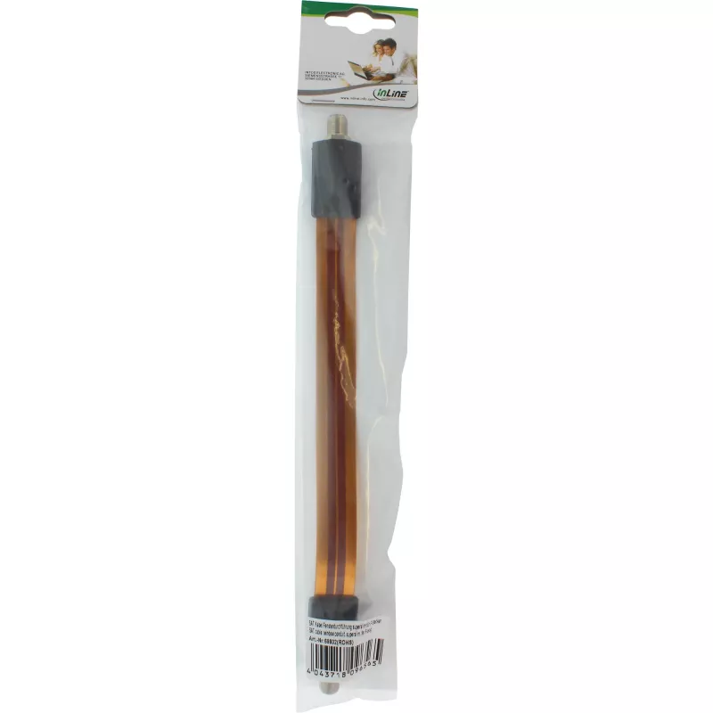 Passagem de janela InLine cabo SAT extraplano para ficha F, 0,11 m de cabo, 23×265×12 mm