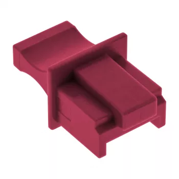 InLine Tampa de proteção contra pó para conector fêmea RJ45, vermelho-escuro, 10 unid.
