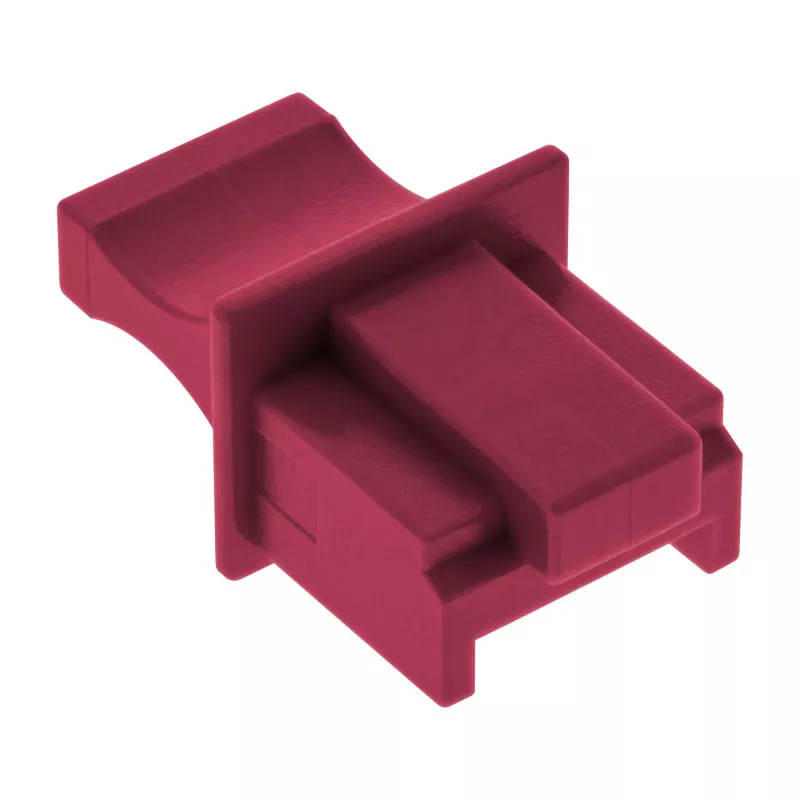 InLine Tampa de proteção contra pó para conector fêmea RJ45, vermelho-escuro, 10 unid.