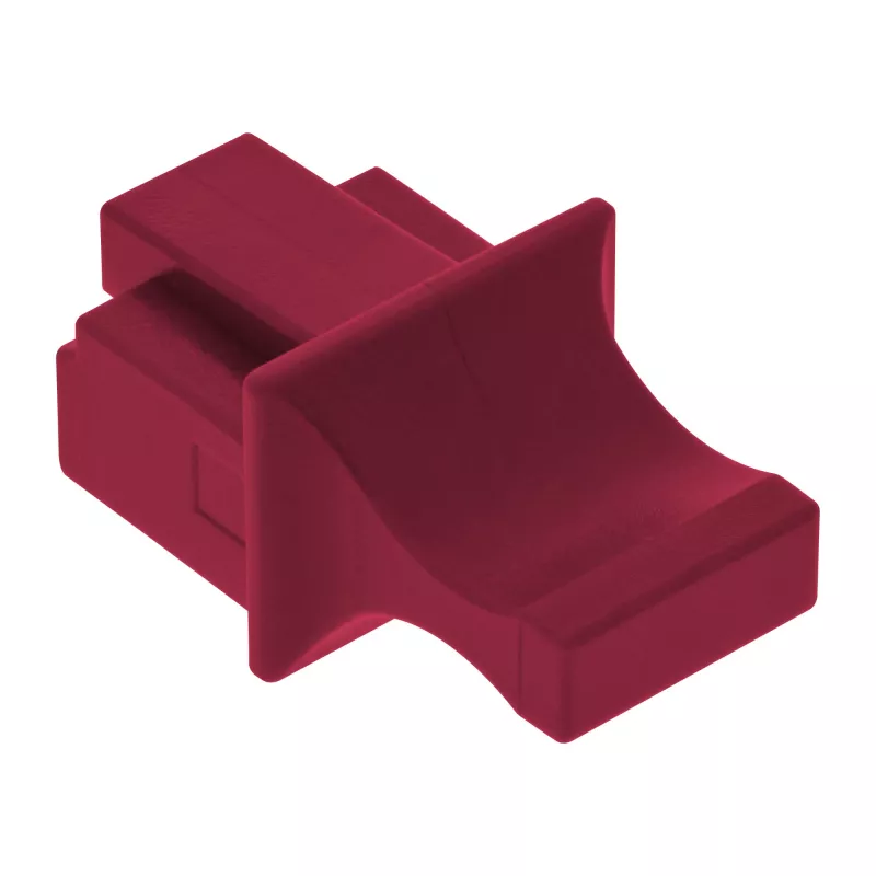 InLine Tampa de proteção contra pó para conector fêmea RJ45, vermelho-escuro, 10 unid.