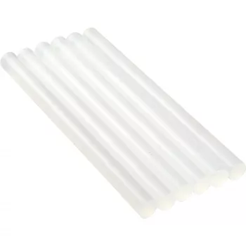 Barras de cola pack de 6, InLine 7,5 mm × 100 mm, branco, para pistola de cola quente