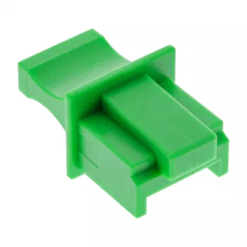 InLine Tampa de proteção contra pó para conector fêmea RJ45, verde, 10 unid.