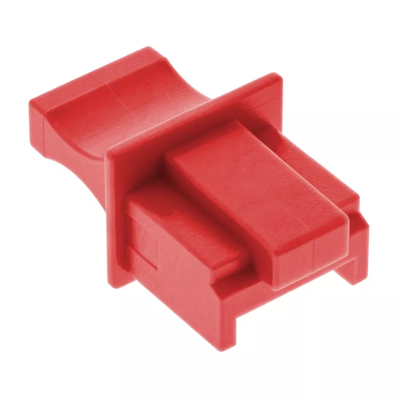 InLine Tampa de proteção contra pó para conector fêmea RJ45, vermelho, 100 unid.
