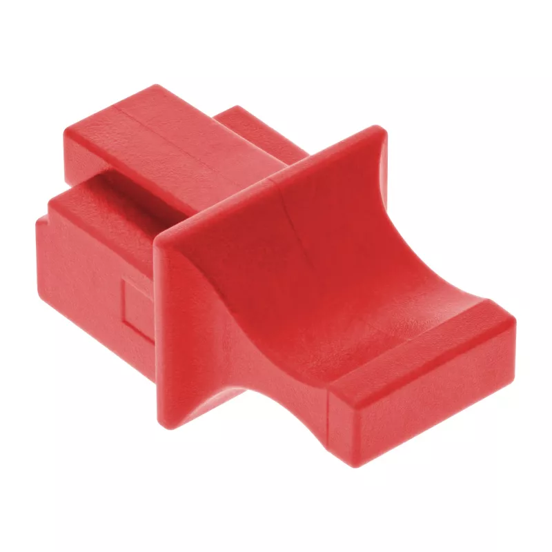 InLine Tampa de proteção contra pó para conector fêmea RJ45, vermelho, 100 unid.