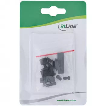 Conjunto de tampas de proteção contra pó InLine para interfaces AV, 12 unid.