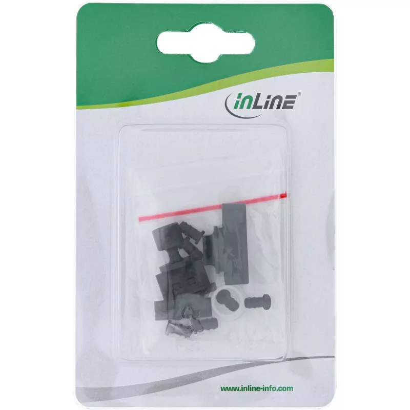 Conjunto de tampas de proteção contra pó InLine para interfaces AV, 12 unid.
