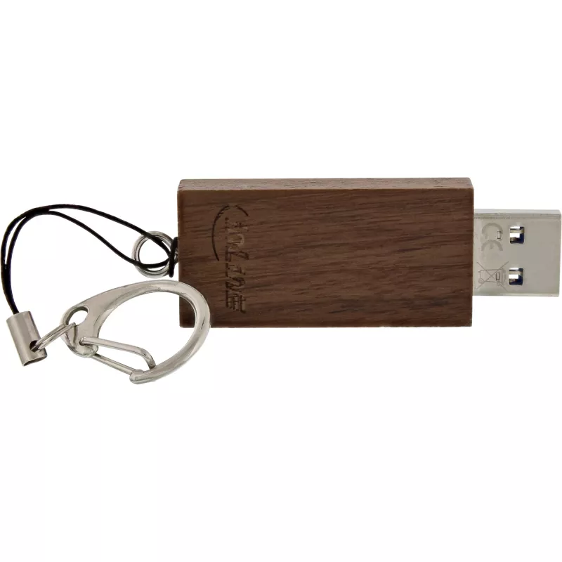 Pen drive USB 3.0 InLine, Woodline nogueira, com porta-chaves, 32 GB