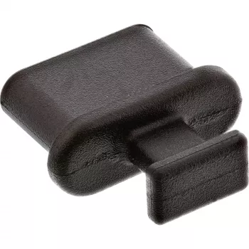 Tampa de proteção contra pó para conector fêmea USB-C InLine 59948M, preta, 50 unid.