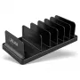 Suporte múltiplo InLine de 6 compartimentos, passivo, para secretária ou prateleira, preto