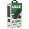 Suporte múltiplo InLine de 6 compartimentos, passivo, para secretária ou prateleira, preto