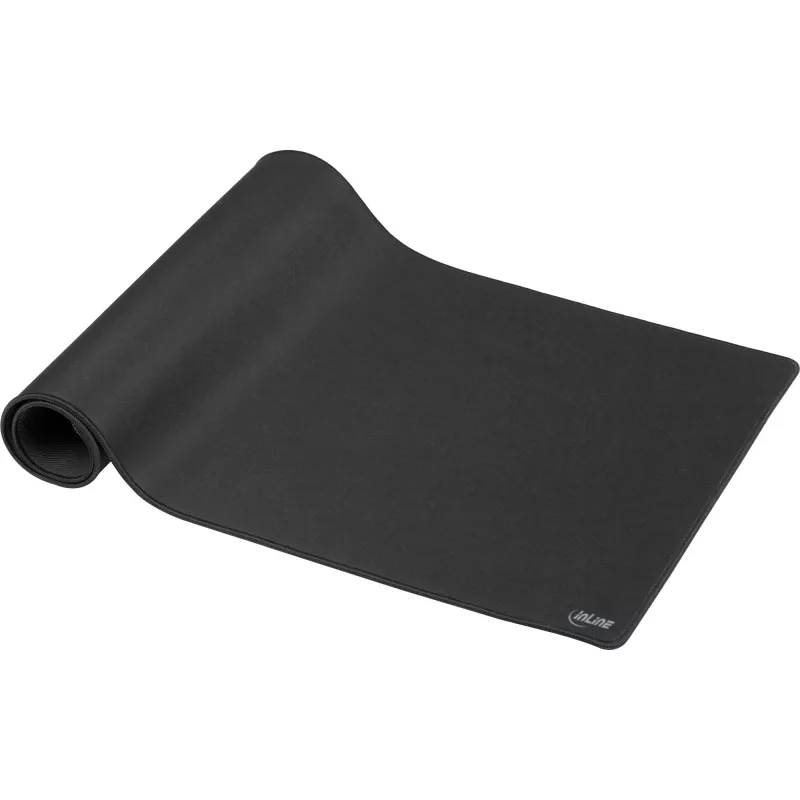 Tapete de secretária InLine Mauspad XL, superfície têxtil, preto, 900×400×2 mm