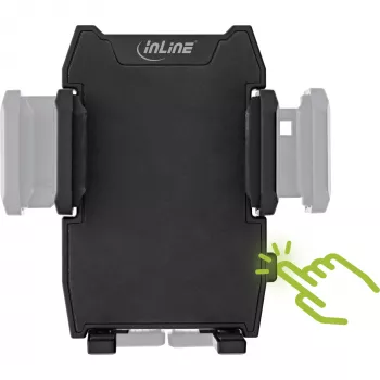 Suporte para smartphone de automóvel InLine ONE CLICK EASY II — suporte passivo universal, preto