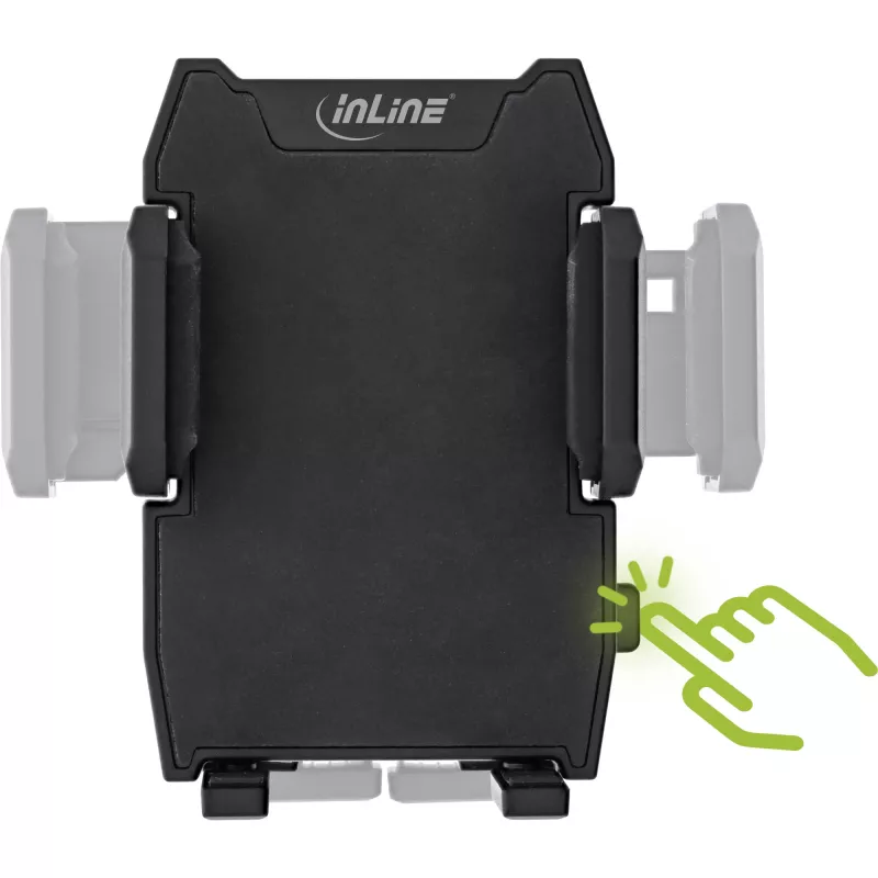 Suporte para smartphone de automóvel InLine ONE CLICK EASY II — suporte passivo universal, preto
