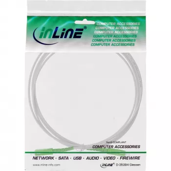 Cabo de fibra ótica simplex InLine, FTTH, SC/APC8° para SC/APC8° 9/125µm OS2 10 m