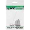 Módulo snap-in keystone jack RJ45 InLine Cat.6a, com tampa de proteção contra pó, vermelho