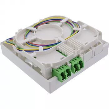 Caixa de ligação FTTH InLine pré-montada 4x LC/APC 9/125µm 20 m