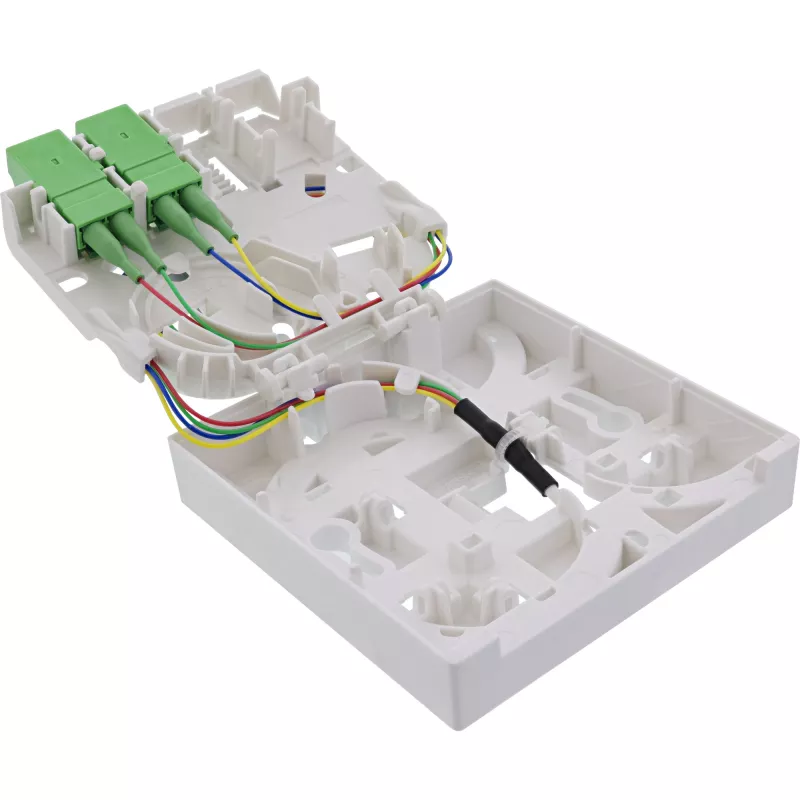 Caixa de ligação FTTH InLine pré-montada 4x LC/APC 9/125µm 30 m