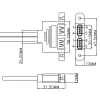 Cabo USB 3.2 Gen 1 interno InLine 33390K, placa-mãe para 2x conector fêmea USB-A, 0,45 m