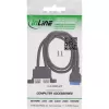 Cabo USB 3.2 Gen 1 interno InLine 33390K, placa-mãe para 2x conector fêmea USB-A, 0,45 m
