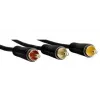 Hama 1,5 m Scart - 3 RCA SCART (21 pinos) 3 x RCA Preto