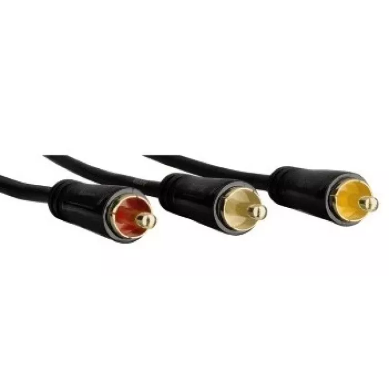 Hama 1,5 m Scart - 3 RCA SCART (21 pinos) 3 x RCA Preto