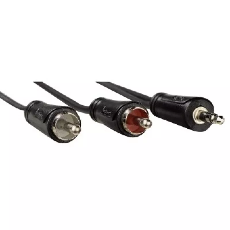 Hama 3,5-mm-Jack para 2x Cinch, 5 m Cabo de áudio 2 x Cinch Preto