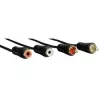 Hama 00122286 Cabo de áudio 3 m 2 x RCA Preto