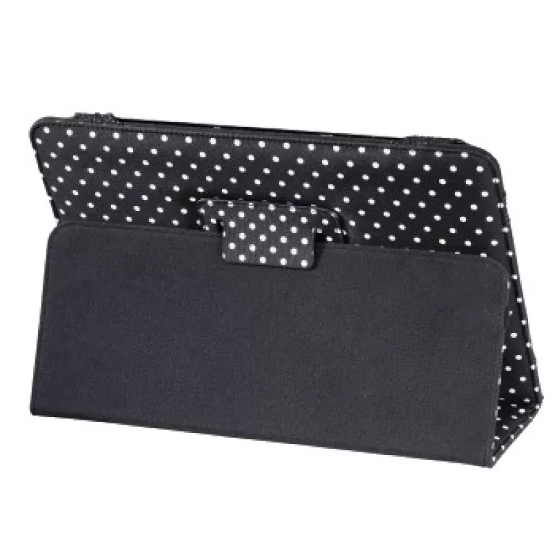 Capa tipo carteira Hama Polka Dot 20,3 cm (8 polegadas) preto