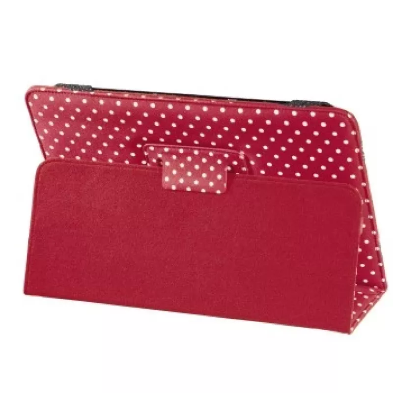 Capa tipo carteira Hama Polka Dot 20,3 cm (8 polegadas) vermelho