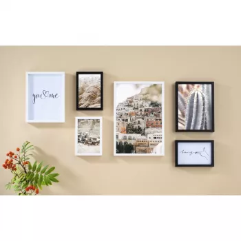 Hama Mix & Match conjunto de porta-retratos preto, branco