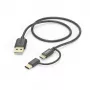 Hama 00201533 Cabo USB USB 2.0 1 m USB A Micro-USB B Preto