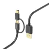 Hama 00201533 Cabo USB USB 2.0 1 m USB A Micro-USB B Preto