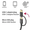 Hama 00201533 Cabo USB USB 2.0 1 m USB A Micro-USB B Preto