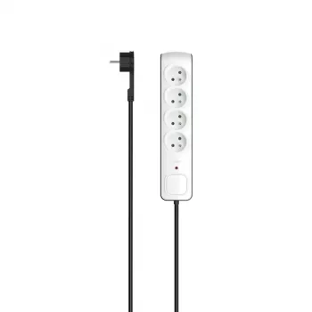 Hama P2223762 Proteção contra sobretensão Preto, Branco 4 saídas AC 250 V 3 m