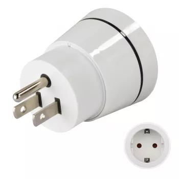 Hama 00223432 Adaptador de viagem tipo B tipo C (ficha euro)+tipo F Branco