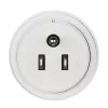 Hama 00223432 Adaptador de viagem tipo B tipo C (ficha euro)+tipo F Branco