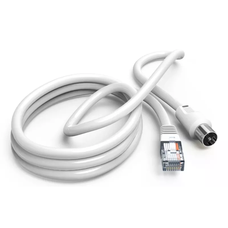 Hama 00205032 Cabo coaxial 2,5 m RJ-45 Branco