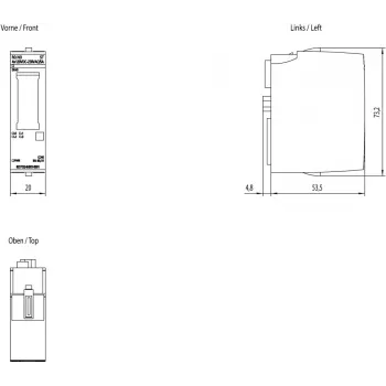Siemens SIMATIC ET 200SP módulo de relé NO, 4 x 120 V DC, 6ES7132-6HD01-0BB1