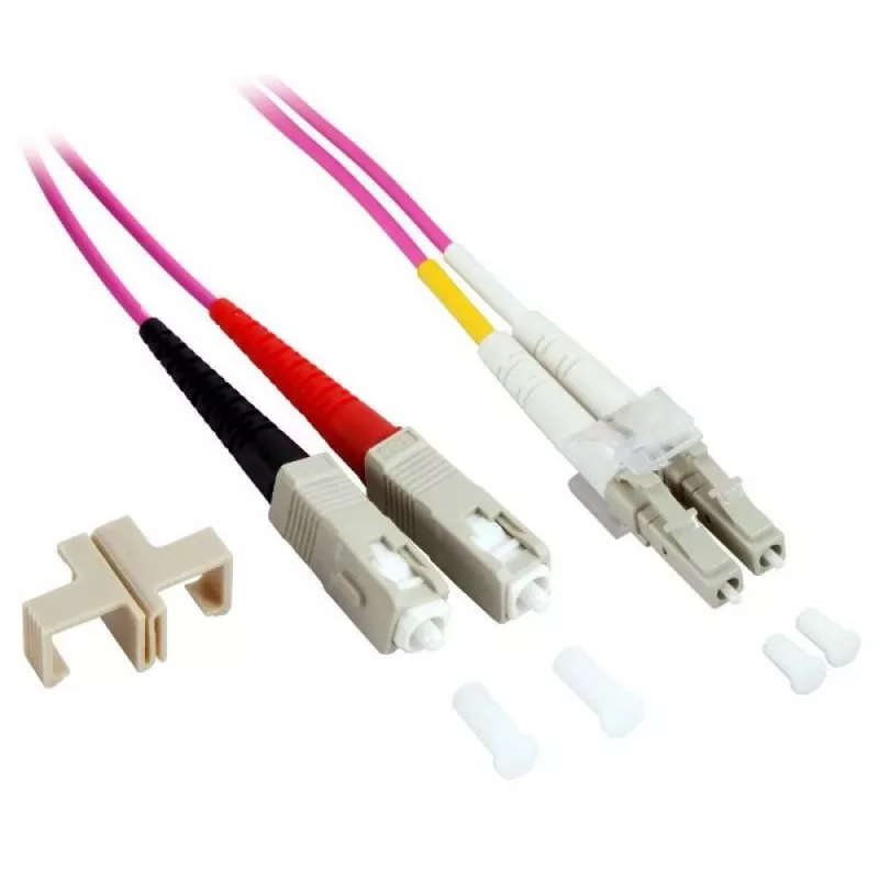 Techly SC/LC Multimodo 50/125 OM4 15m Cabo de fibra ótica ILWL D5-SCLC-150/OM4