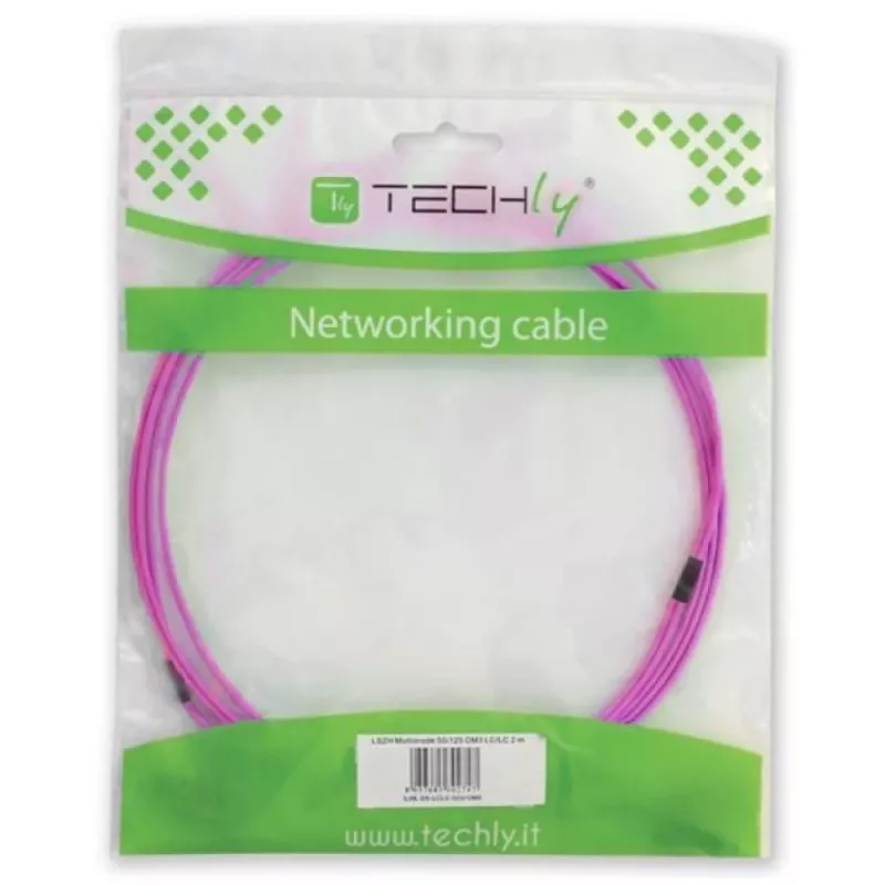 Techly SC/LC Multimodo 50/125 OM4 20m Cabo de fibra ótica, 20 m, OM4, SC, LC