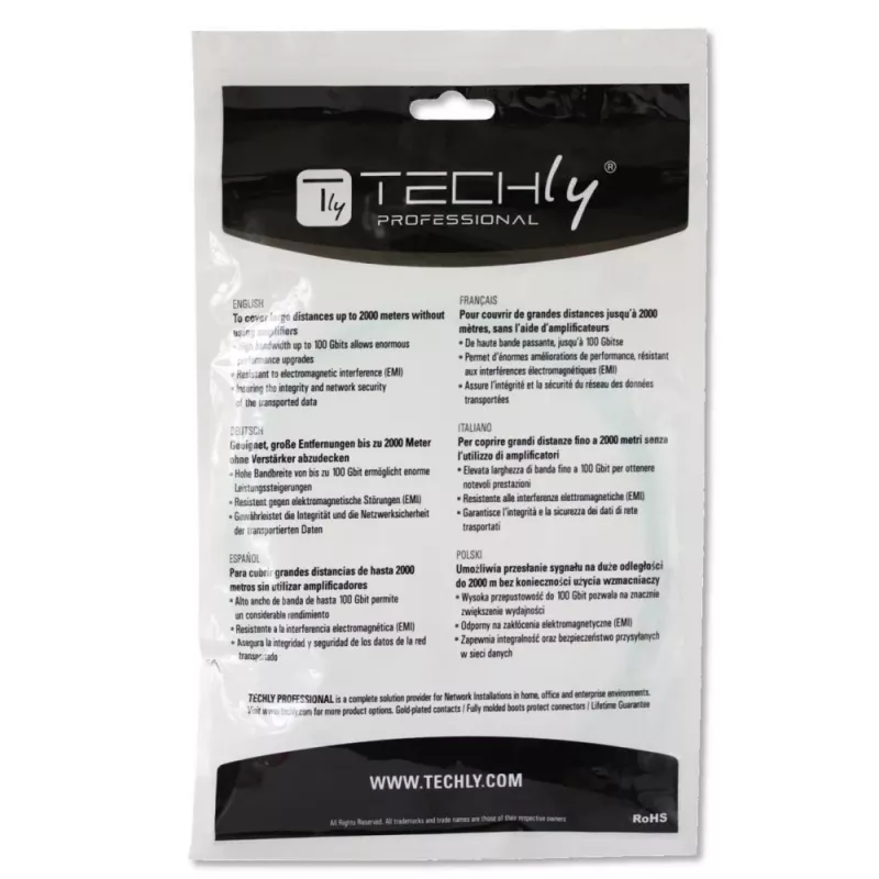 Techly ST/LC Multimodo 50/125 OM3 1m Cabo de fibra ótica ILWL D5-STLC-010/OM3