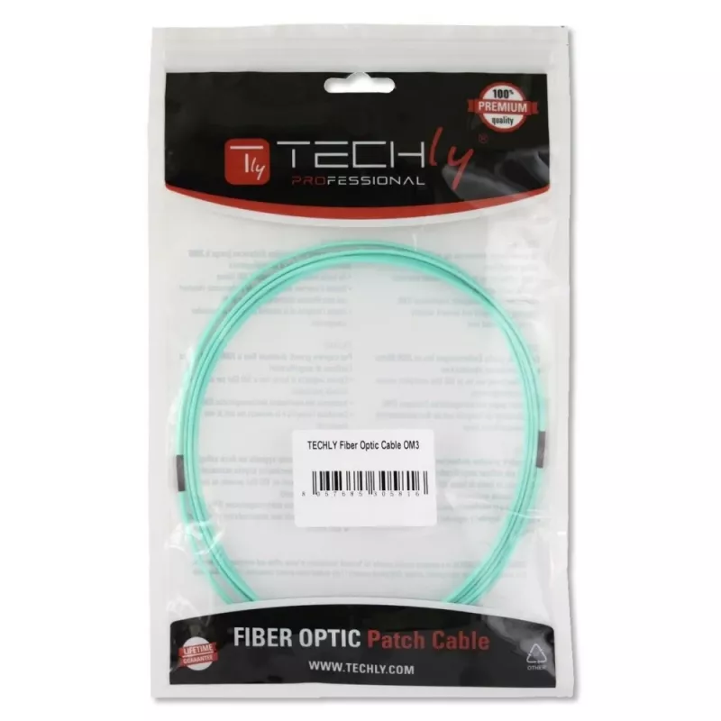 Techly ST/LC Multimodo 50/125 OM3 3m Cabo de fibra ótica ILWL D5-STLC-030/OM3