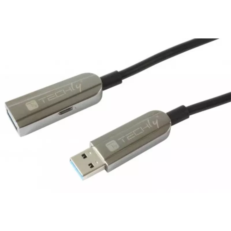 Techly ICOC U3AMF-HY-020 Cabo USB USB 3.2 Gen 1 (3.1 Gen 1) 20 m USB A preto