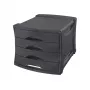Gaveteiro Esselte Vivida 4 gavetas, 4 gaveta(s), plástico, preto, 210 g, 254 x 350 x 61 mm