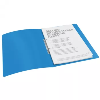 Caderno de anéis Esselte PP Vivida 2RR/16 mm, A4, plástico, azul, 100 folhas, 1,6 cm, 25 mm