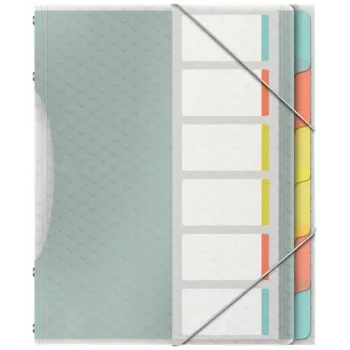Separador Esselte Colour'Breeze com 6 separadores, multicolor, polipropileno (PP), 266 mm, 20 mm, 240 g, 1 unid.