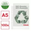Bolsa reciclada Esselte A5, 150 x 210 mm (A5), transparente, polipropileno (PP), horizontal/vertical, topo, 0,07 mm