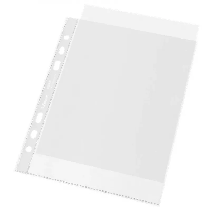 Bolsa reciclada Esselte A5, 150 x 210 mm (A5), transparente, polipropileno (PP), horizontal/vertical, topo, 0,07 mm